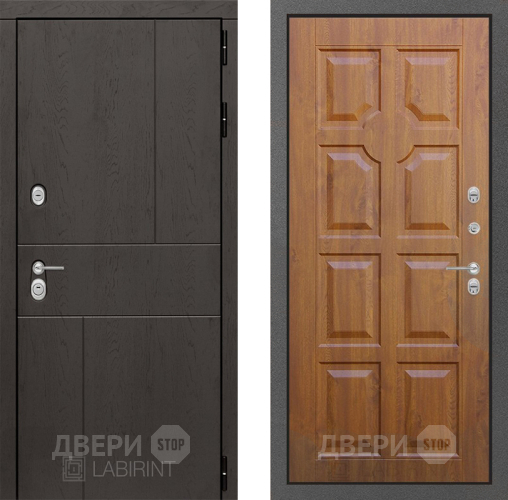 Входная металлическая Дверь Лабиринт (LABIRINT) Urban 17 Дуб золото в Дмитрове