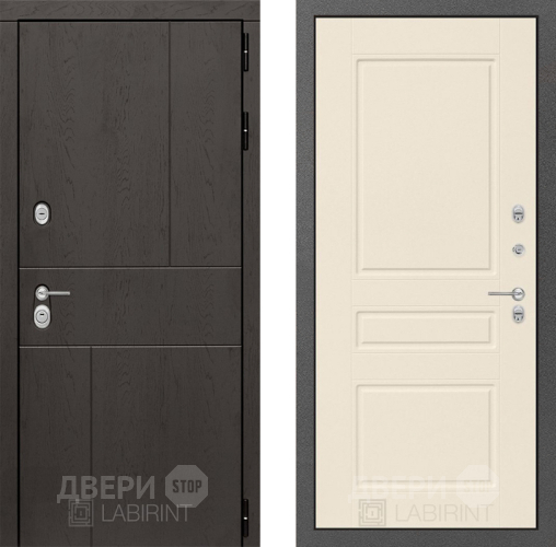 Входная металлическая Дверь Лабиринт (LABIRINT) Urban 03 Крем софт в Дмитрове