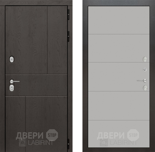 Входная металлическая Дверь Лабиринт (LABIRINT) Urban 13 Грей софт в Дмитрове