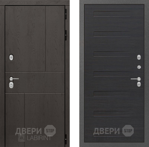 Входная металлическая Дверь Лабиринт (LABIRINT) Urban 14 Эковенге поперечный в Дмитрове