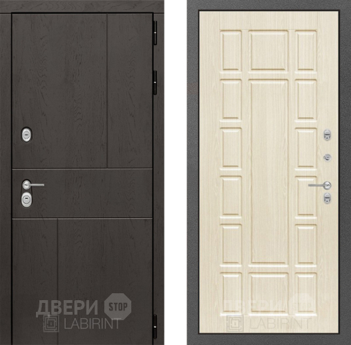 Входная металлическая Дверь Лабиринт (LABIRINT) Urban 12 Беленый дуб в Дмитрове