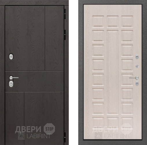 Входная металлическая Дверь Лабиринт (LABIRINT) Urban 04 Беленый дуб в Дмитрове
