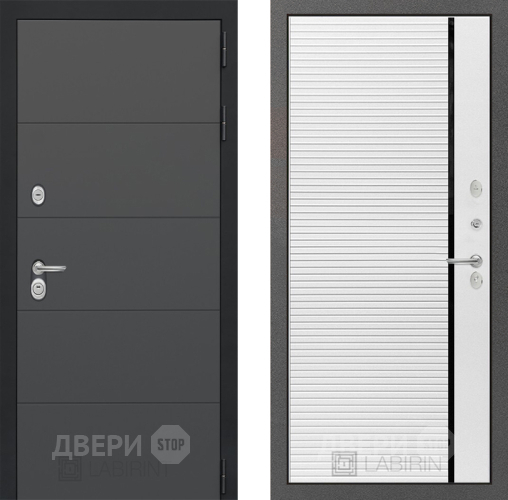 Дверь Лабиринт (LABIRINT) Art 22 Белый софт в Дмитрове