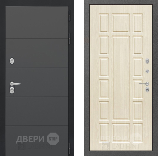 Входная металлическая Дверь Лабиринт (LABIRINT) Art 12 Беленый дуб в Дмитрове