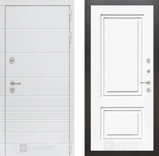 Дверь Лабиринт (LABIRINT) Трендо 26 Белый (RAL-9003) в Дмитрове