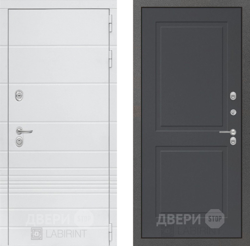 Входная металлическая Дверь Лабиринт (LABIRINT) Трендо 11 Графит софт в Дмитрове