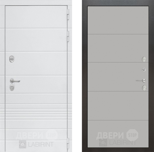 Входная металлическая Дверь Лабиринт (LABIRINT) Трендо 13 Грей софт в Дмитрове