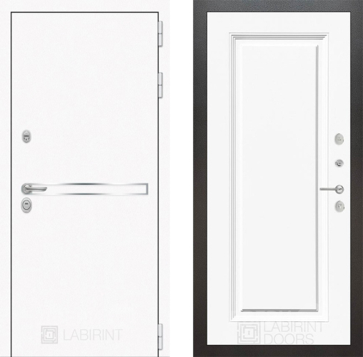 Дверь Лабиринт (LABIRINT) Лайн White 27 Белый (RAL-9003) в Дмитрове