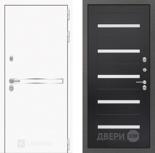 Входная металлическая Дверь Лабиринт (LABIRINT) Лайн White 01 Венге в Дмитрове