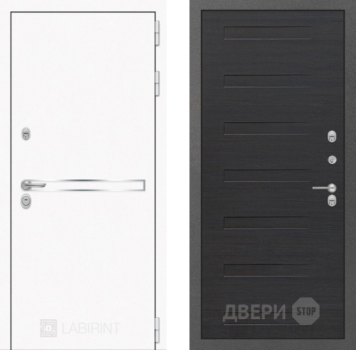 Входная металлическая Дверь Лабиринт (LABIRINT) Лайн White 14 Эковенге поперечный в Дмитрове