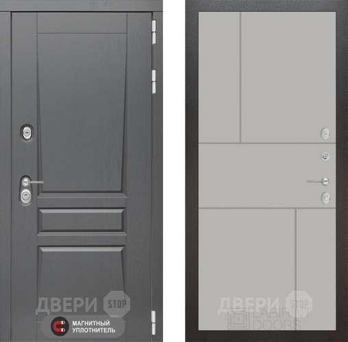 Входная металлическая Дверь Лабиринт (LABIRINT) Платинум 21 Грей софт в Дмитрове