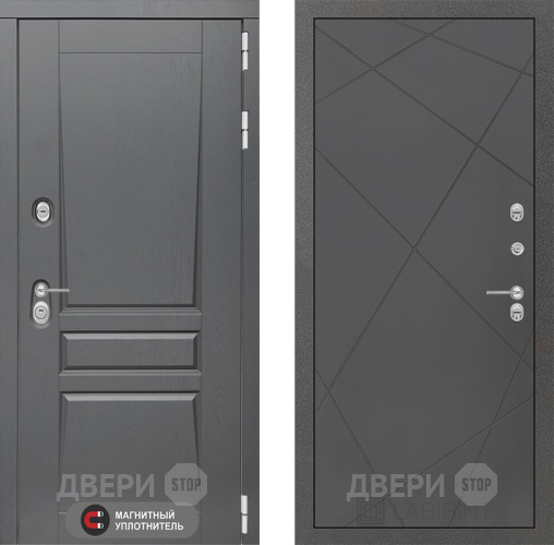 Дверь Лабиринт (LABIRINT) Платинум 24 Графит софт в Дмитрове