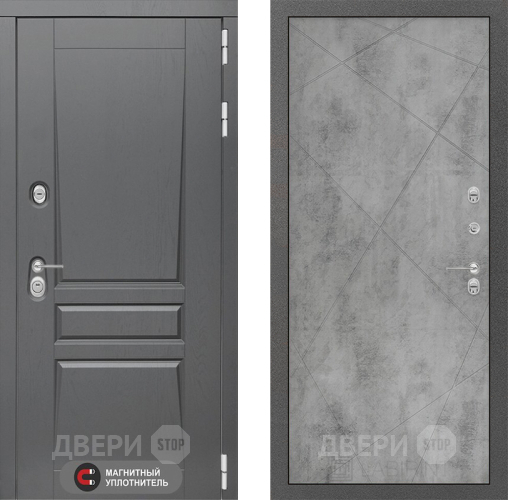 Входная металлическая Дверь Лабиринт (LABIRINT) Платинум 24 Бетон светлый в Дмитрове