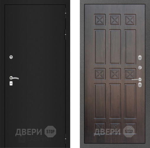 Входная металлическая Дверь Лабиринт (LABIRINT) Classic шагрень черная 16 VINORIT Алмон 28 в Дмитрове