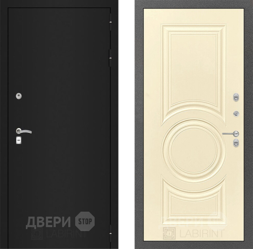 Входная металлическая Дверь Лабиринт (LABIRINT) Classic шагрень черная 23 Шампань в Дмитрове