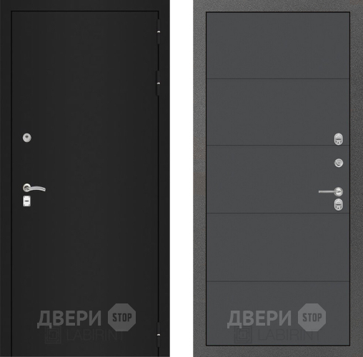 Входная металлическая Дверь Лабиринт (LABIRINT) Classic шагрень черная 13 Графит софт в Дмитрове