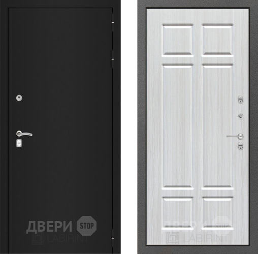 Входная металлическая Дверь Лабиринт (LABIRINT) Classic шагрень черная 08 Кристалл вуд в Дмитрове