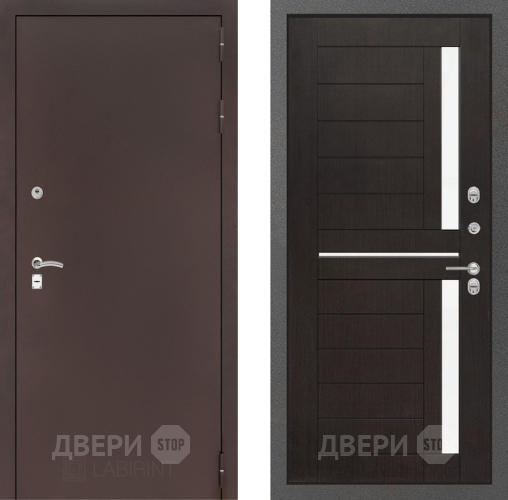 Входная металлическая Дверь Лабиринт (LABIRINT) Classic антик медь 02 Венге в Дмитрове