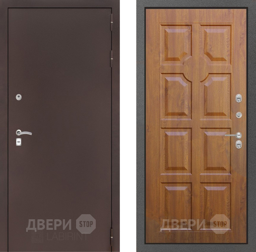 Входная металлическая Дверь Лабиринт (LABIRINT) Classic антик медь 17 Дуб золото в Дмитрове