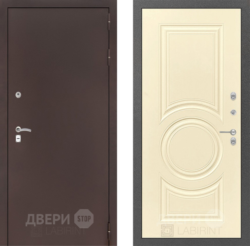 Входная металлическая Дверь Лабиринт (LABIRINT) Classic антик медь 23 Шампань в Дмитрове