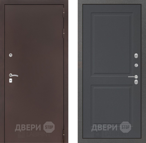 Входная металлическая Дверь Лабиринт (LABIRINT) Classic антик медь 11 Графит софт в Дмитрове