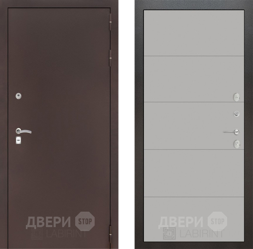 Дверь Лабиринт (LABIRINT) Classic антик медь 13 Грей софт в Дмитрове