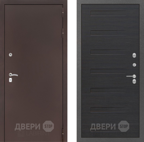 Входная металлическая Дверь Лабиринт (LABIRINT) Classic антик медь 14 Эковенге поперечный в Дмитрове