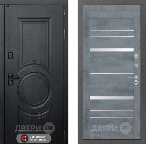 Входная металлическая Дверь Лабиринт (LABIRINT) Гранд 20 Бетон темный в Дмитрове