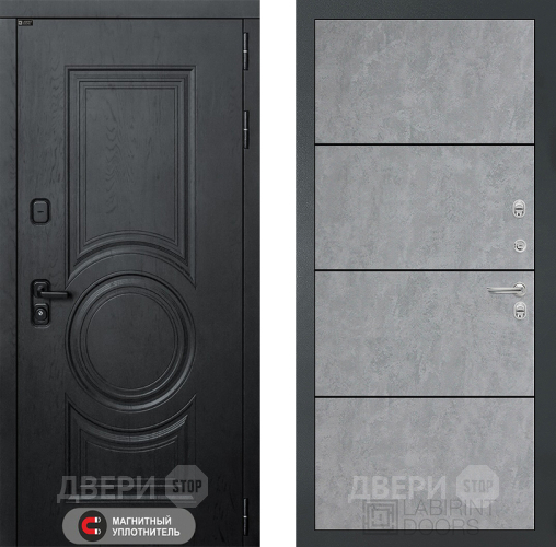 Входная металлическая Дверь Лабиринт (LABIRINT) Гранд 25 Бетон светлый в Дмитрове