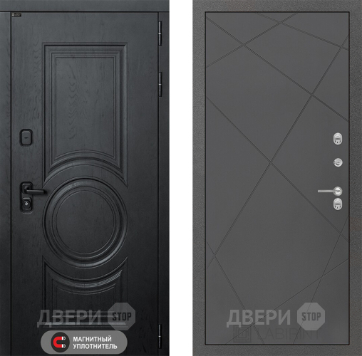 Дверь Лабиринт (LABIRINT) Гранд 24 Графит софт в Дмитрове