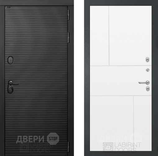 Входная металлическая Дверь Лабиринт (LABIRINT) Вулкано 21 Белый софт в Дмитрове