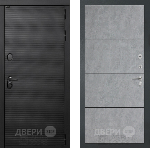 Входная металлическая Дверь Лабиринт (LABIRINT) Вулкано 25 Бетон светлый в Дмитрове