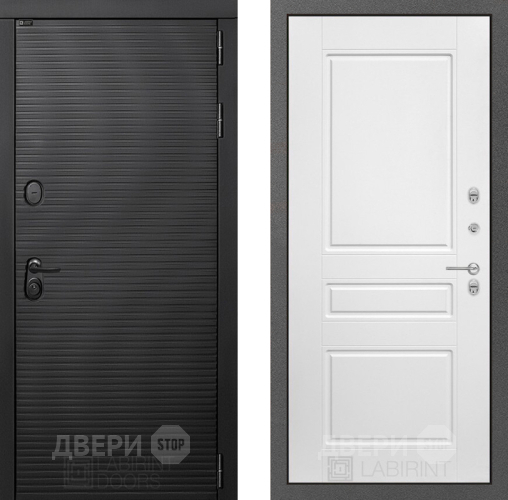 Входная металлическая Дверь Лабиринт (LABIRINT) Вулкано 03 Белый софт в Дмитрове