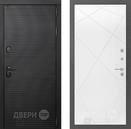 Входная металлическая Дверь Лабиринт (LABIRINT) Вулкано 24 Белый софт в Дмитрове