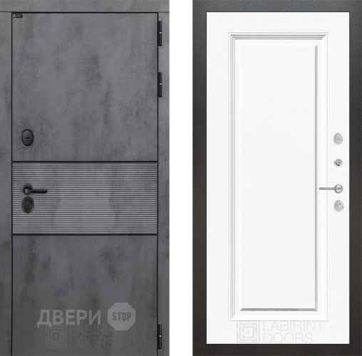 Дверь Лабиринт (LABIRINT) Инфинити 27 Белый (RAL-9003) в Дмитрове
