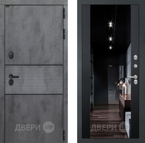 Дверь Лабиринт (LABIRINT) Инфинити Зеркало Максимум с тонировкой Черный кварц в Дмитрове