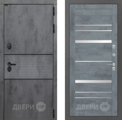 Входная металлическая Дверь Лабиринт (LABIRINT) Инфинити 20 Бетон темный в Дмитрове