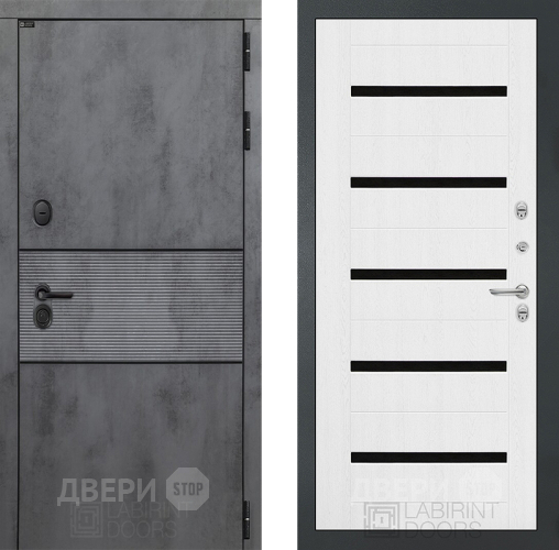 Входная металлическая Дверь Лабиринт (LABIRINT) Инфинити 01 Белое дерево в Дмитрове