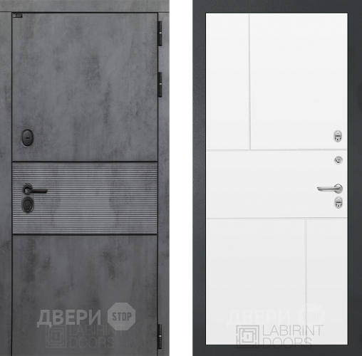 Входная металлическая Дверь Лабиринт (LABIRINT) Инфинити 21 Белый софт в Дмитрове
