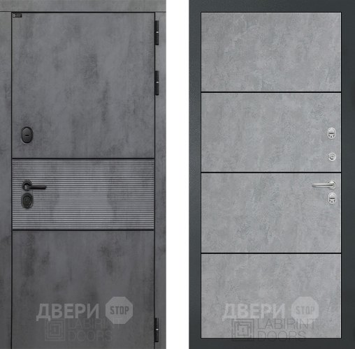Входная металлическая Дверь Лабиринт (LABIRINT) Инфинити 25 Бетон светлый в Дмитрове