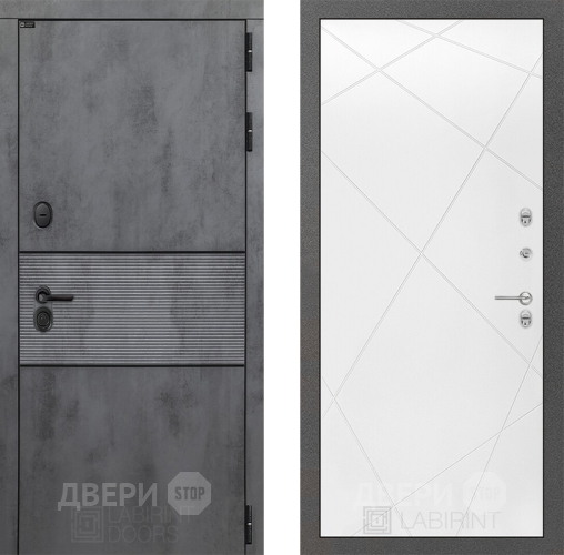 Входная металлическая Дверь Лабиринт (LABIRINT) Инфинити 24 Белый софт в Дмитрове