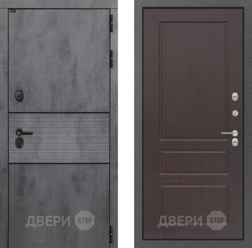 Входная металлическая Дверь Лабиринт (LABIRINT) Инфинити 03 Орех премиум в Дмитрове