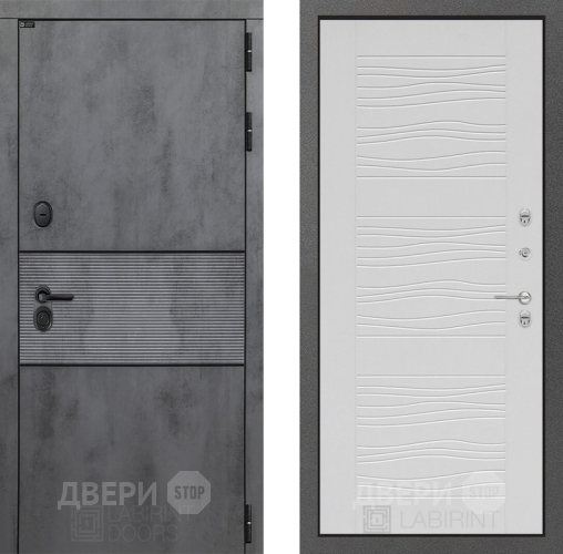 Входная металлическая Дверь Лабиринт (LABIRINT) Инфинити 06 Белое дерево в Дмитрове