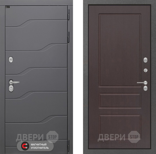 Входная металлическая Дверь Лабиринт (LABIRINT) Ривер 03 Орех премиум в Дмитрове