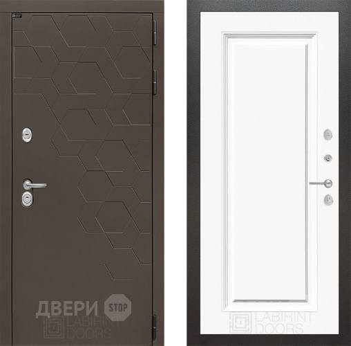 Дверь Лабиринт (LABIRINT) Смоки 27 Белый (RAL-9003) в Дмитрове