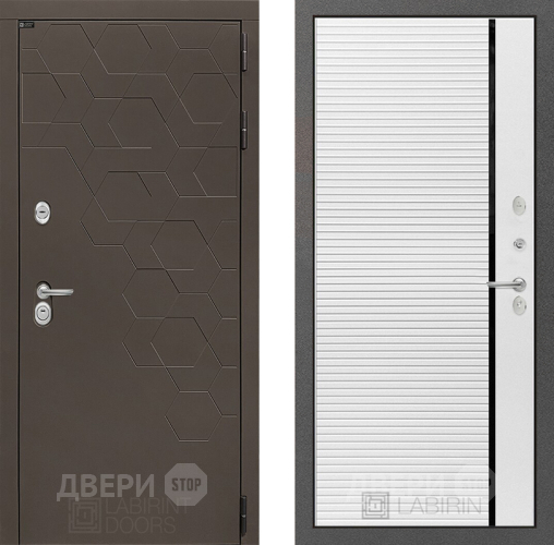 Дверь Лабиринт (LABIRINT) Смоки 22 Белый софт в Дмитрове