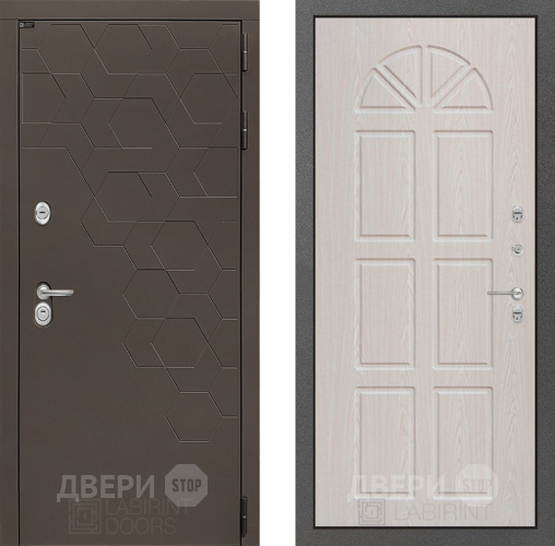 Входная металлическая Дверь Лабиринт (LABIRINT) Смоки 15 VINORIT Алмон 25 в Дмитрове