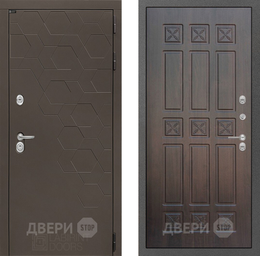 Входная металлическая Дверь Лабиринт (LABIRINT) Смоки 16 VINORIT Алмон 28 в Дмитрове