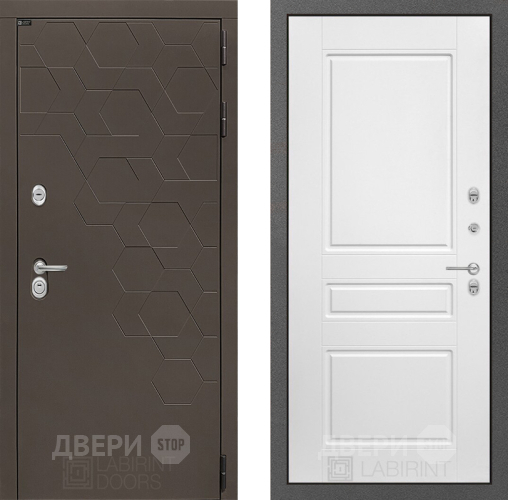 Дверь Лабиринт (LABIRINT) Смоки 03 Белый софт в Дмитрове