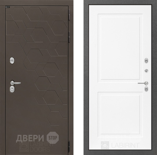Дверь Лабиринт (LABIRINT) Смоки 11 Белый софт в Дмитрове